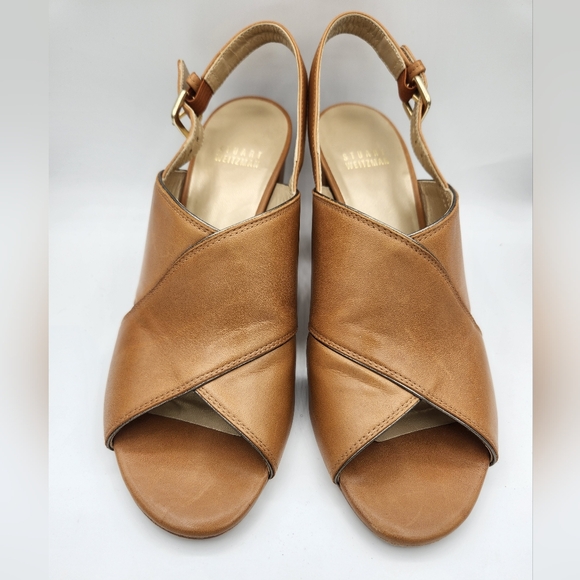 Stuart Weitzman Maxwell Midheel Kidskin sandal - Picture 4 of 14